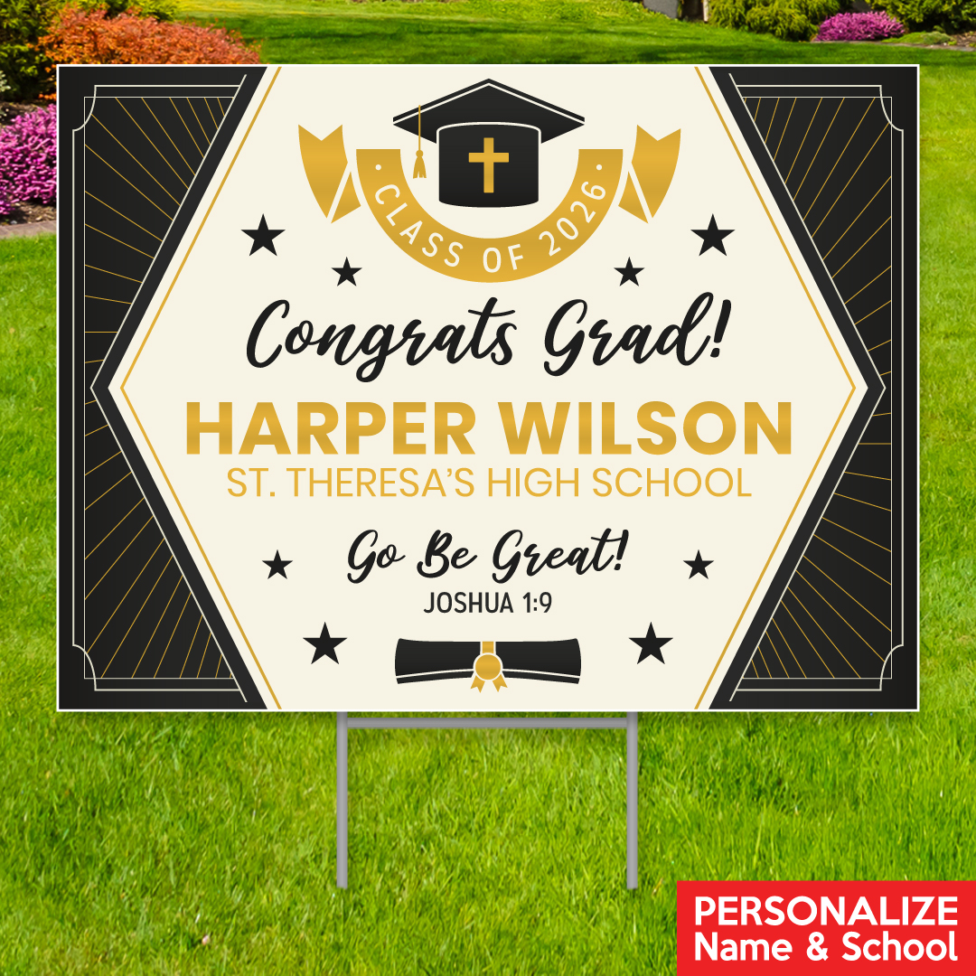 Religious Grad PERSONALIZED Yard Sign
