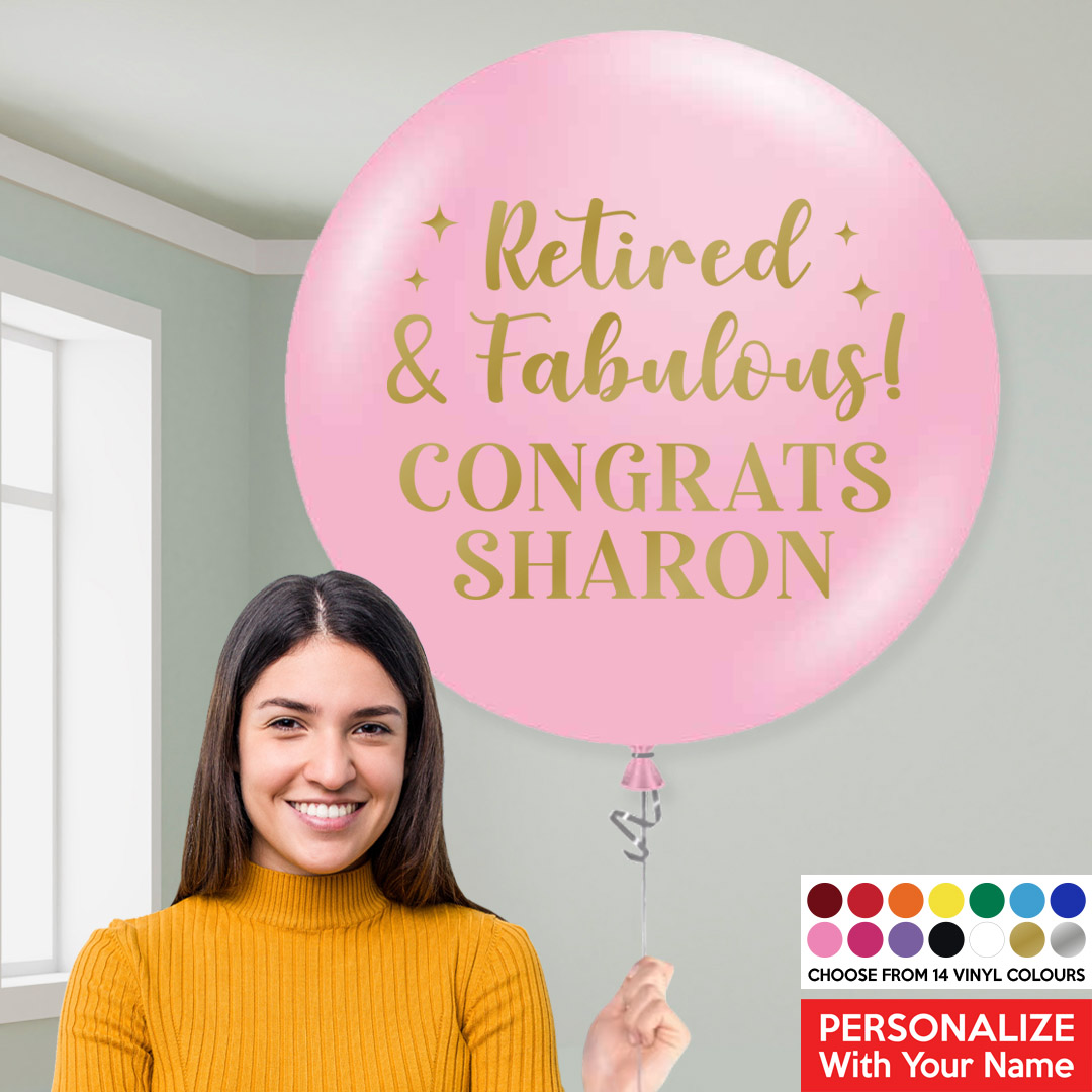 Retired & Fabulous Personalized Name & Colour 24
