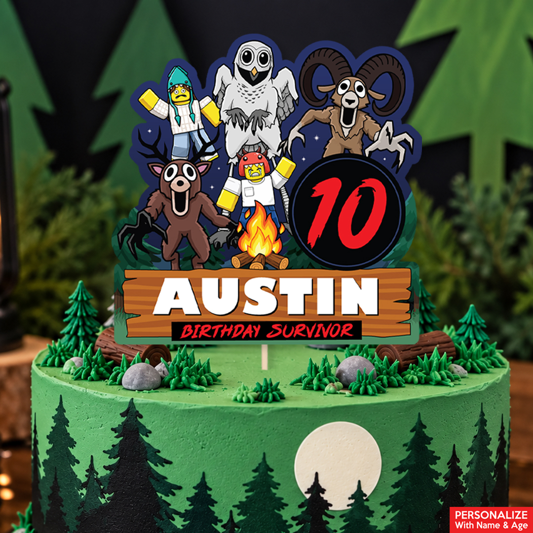 Roblox 99 Nights PERSONALIZED Cake Pick Topper