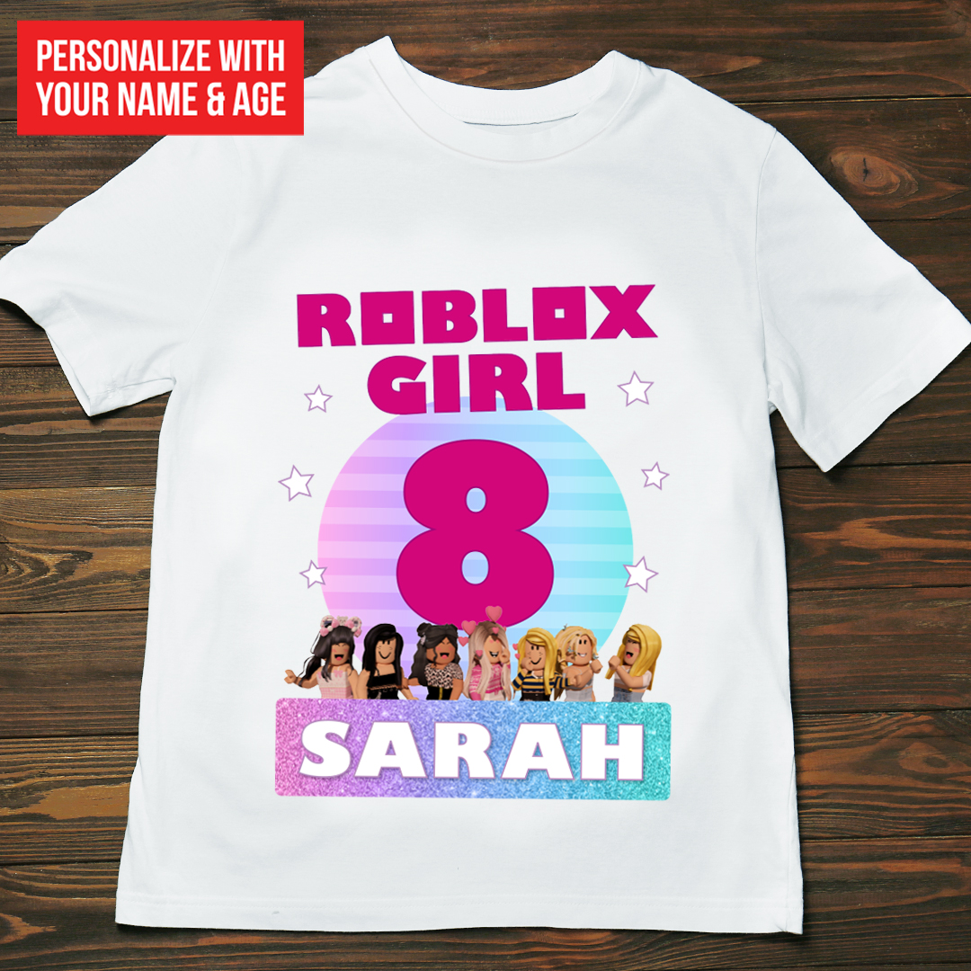 Roblox Girl Characters Kids Printed T-shirt Various Sizes 