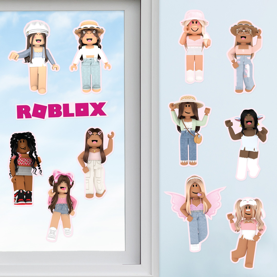 Roblox Girl Character Window/Wall Decals 12 PK Party Supplies Canada - Open  A Party