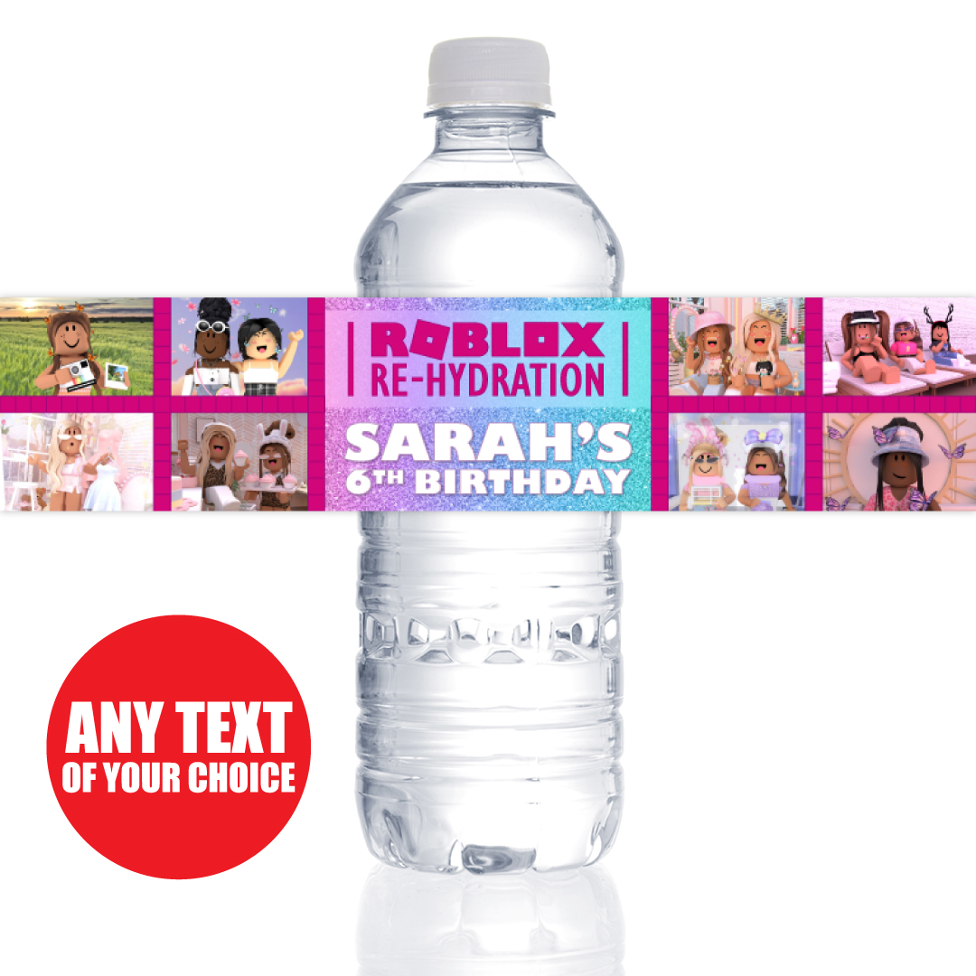 Roblox Water Bottle Labels Birthday Party Favors - Beyond Jeannie