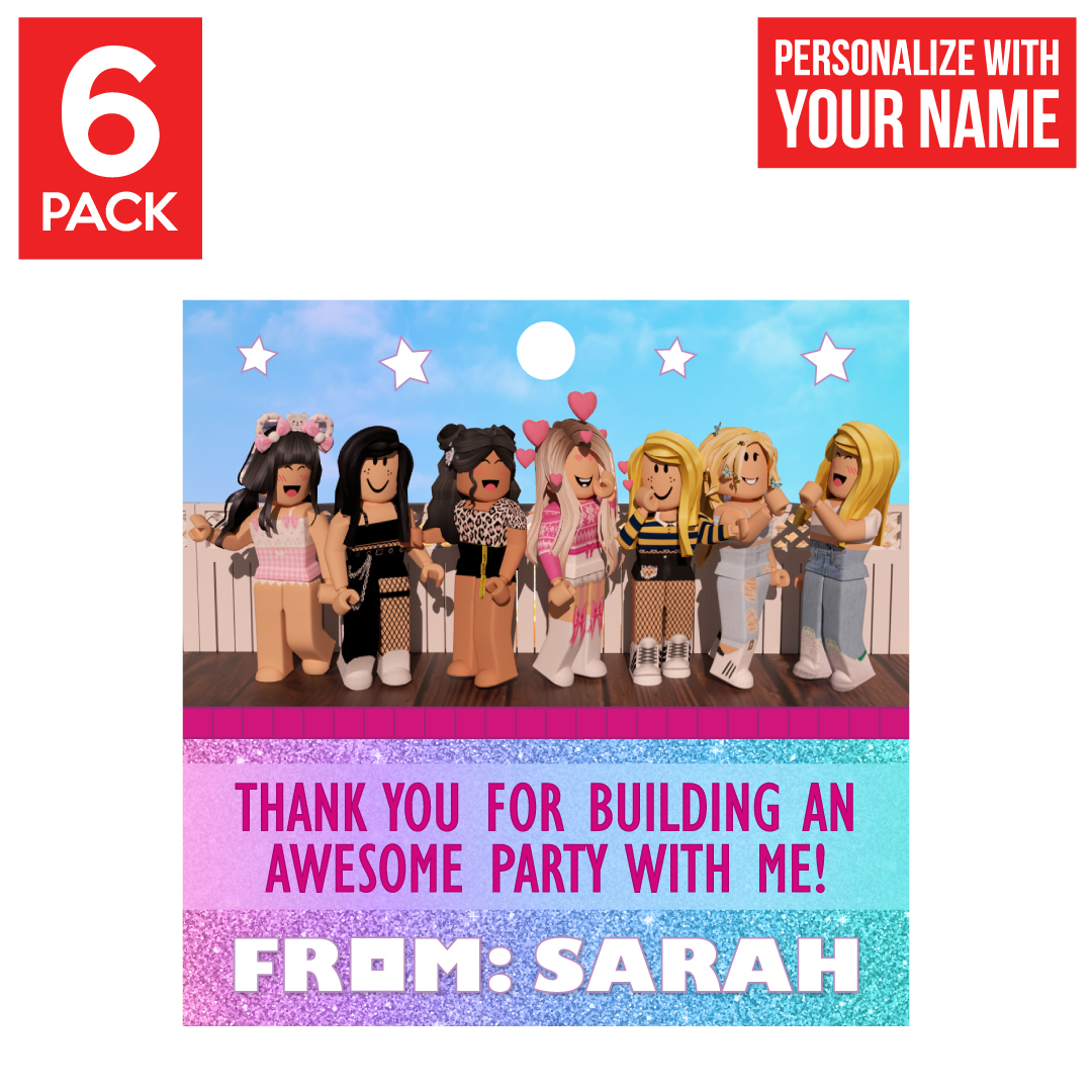 Roblox Girl Personalized Thank You Tags 6 Pk Party Supplies Canada Open A Party - name for roblox girl cool