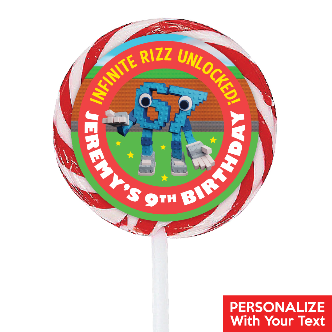 Roblox Steal A Brainrot Personalized Lollipops - 12 Pk