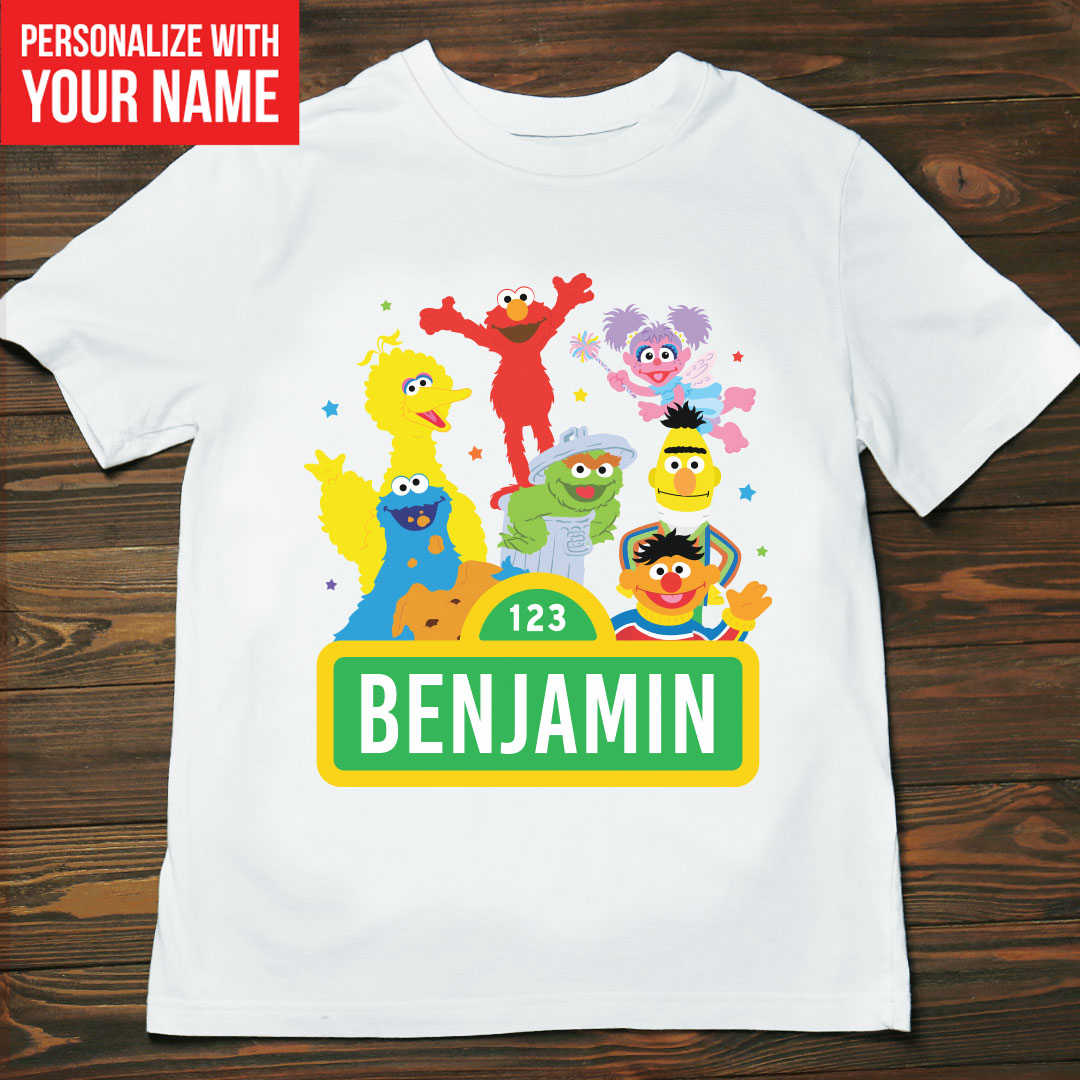 55 OFF Sesame Street Cartoon Personalized T shirt Party Supplies