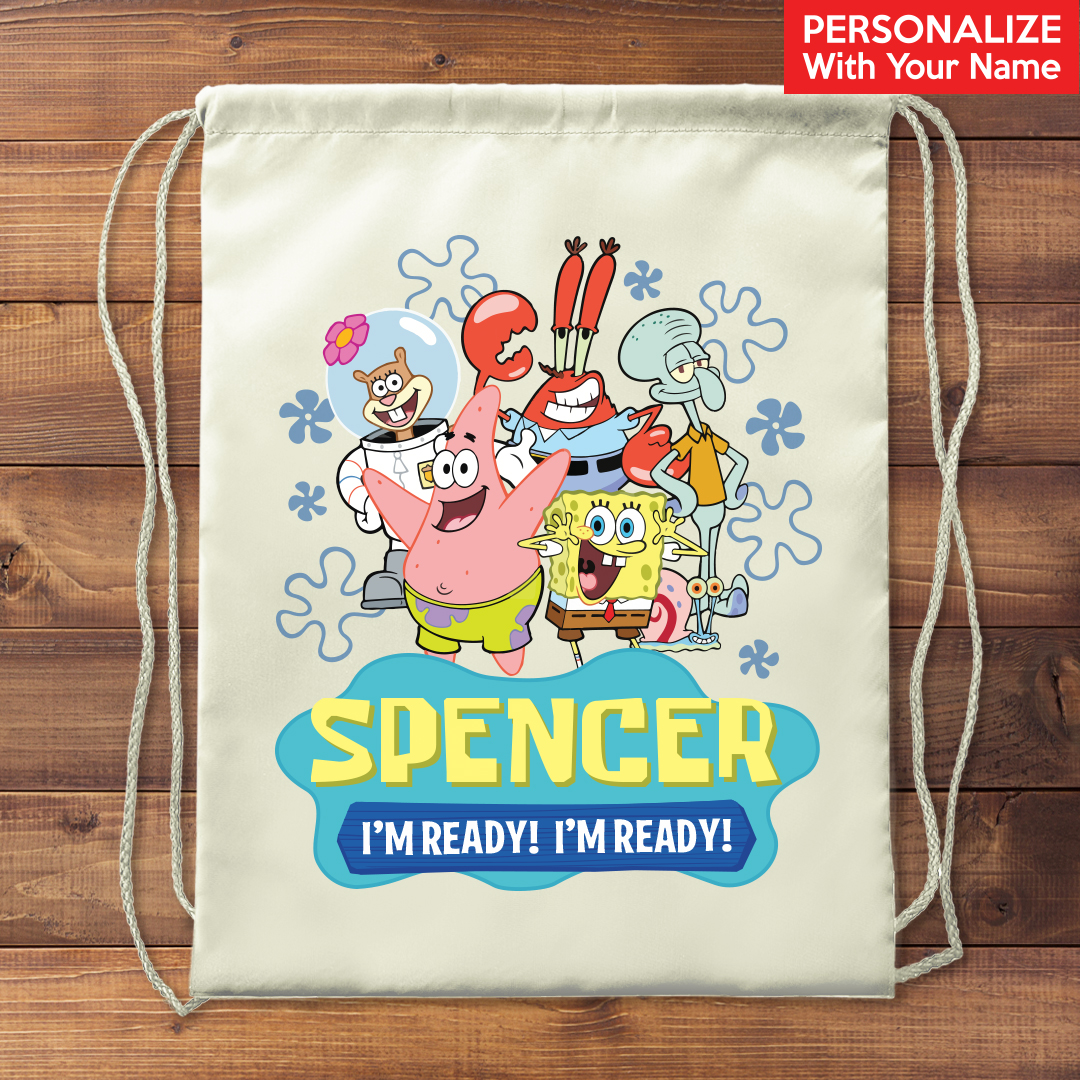SpongeBob SquarePants Personalized Drawstring Backpack