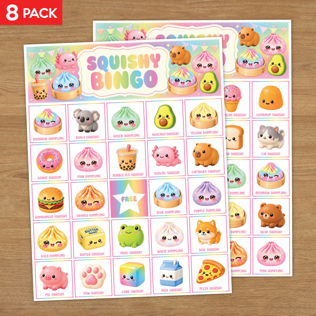 Dumpling Squishy Bingo Party Game for 8