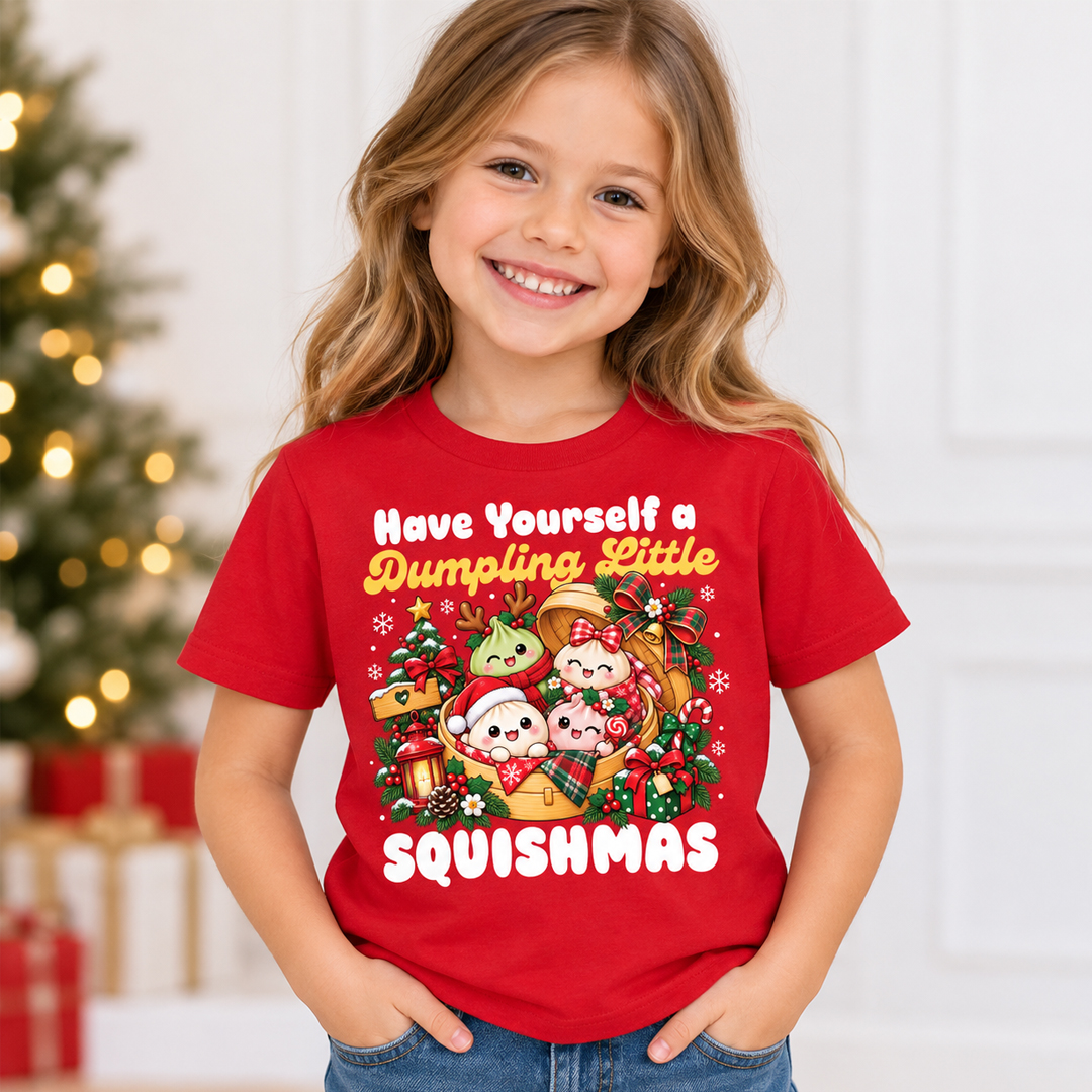 Squishy Dumpling Christmas Red T-Shirt