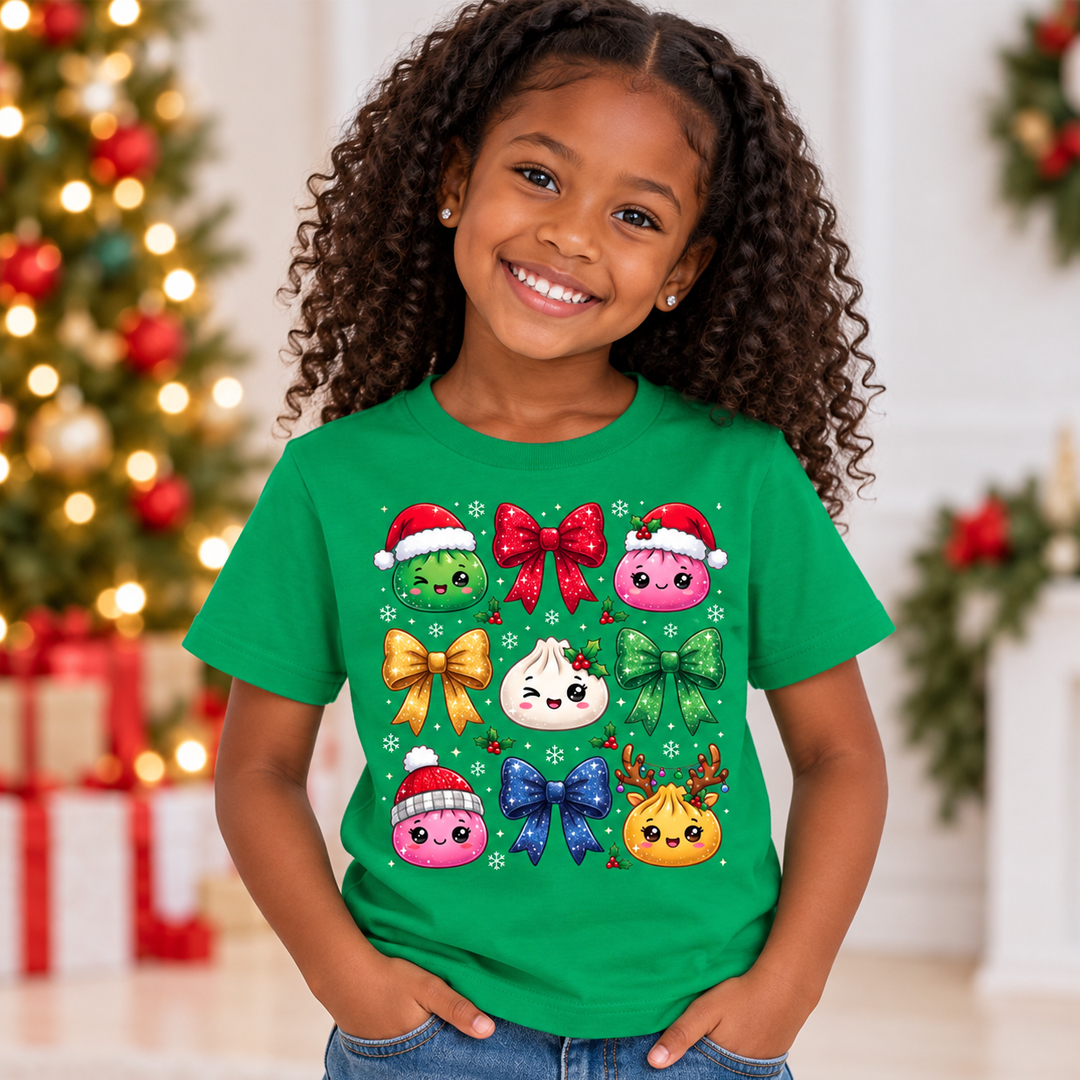 Squishy Dumpling Christmas Green T-Shirt