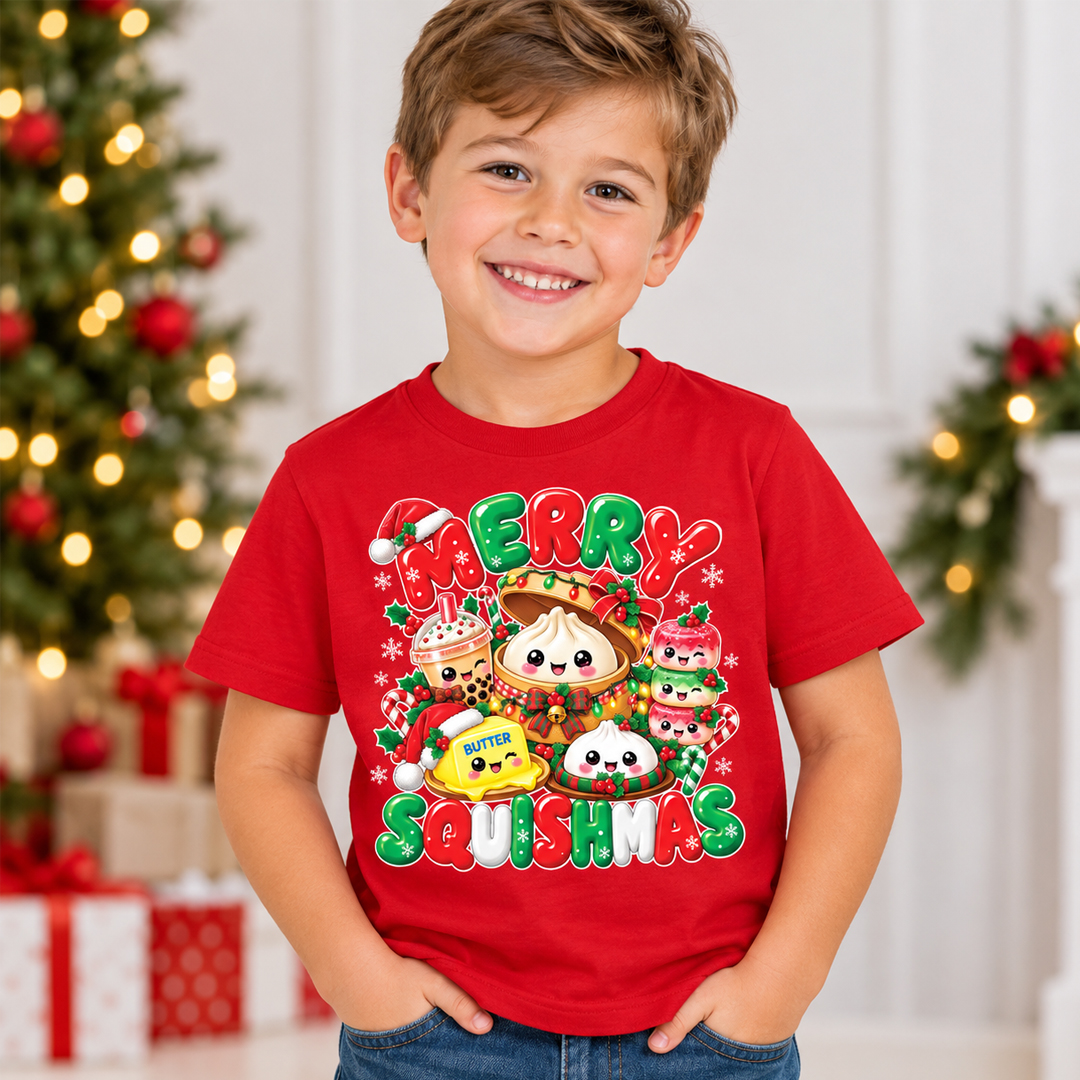 Merry Squishmas Christmas Red T-Shirt