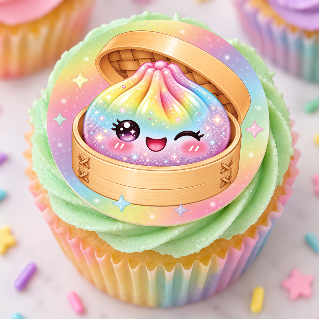 Dumpling Squishy Cupcake Icing Toppers 12pk