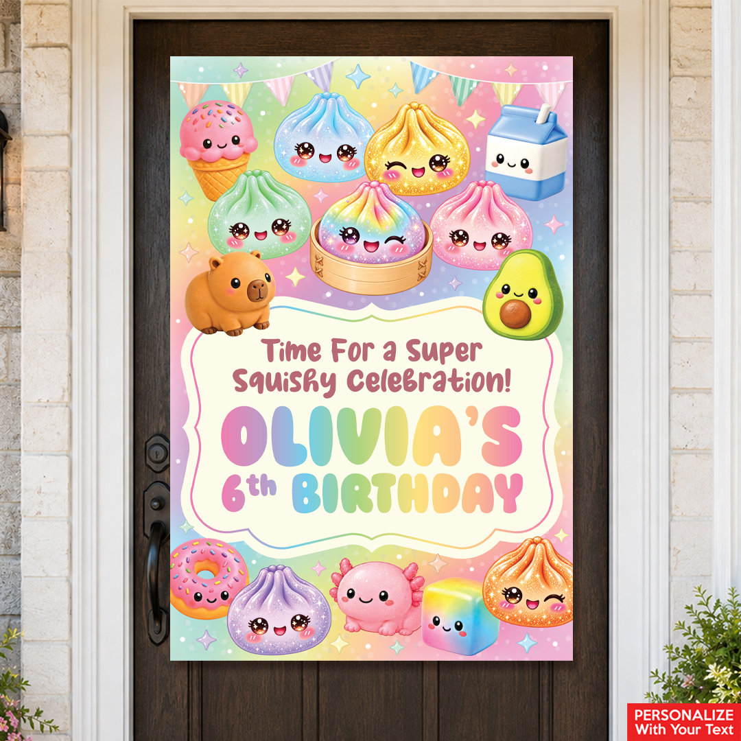 Dumpling Squishy PERSONALIZED Giant Vinyl Keepsake Door Sign