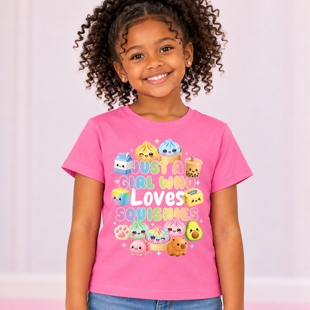 Just a Girl Who Loves Squishies Pink T-Shirt