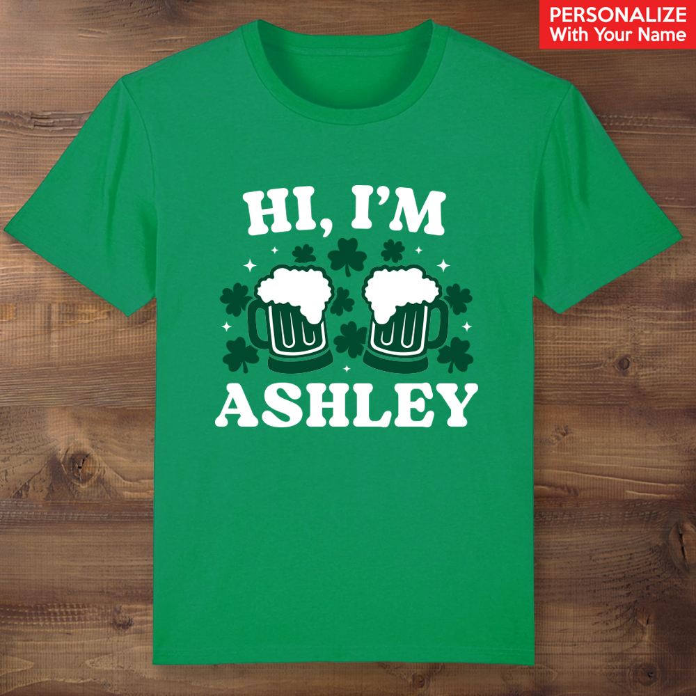 Too Drunk Partner Personalized Green T-shirt
