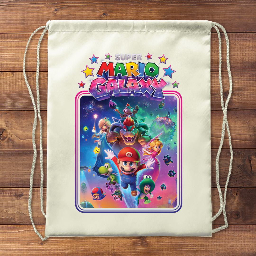 Super Mario Galaxy Drawstring Backpack