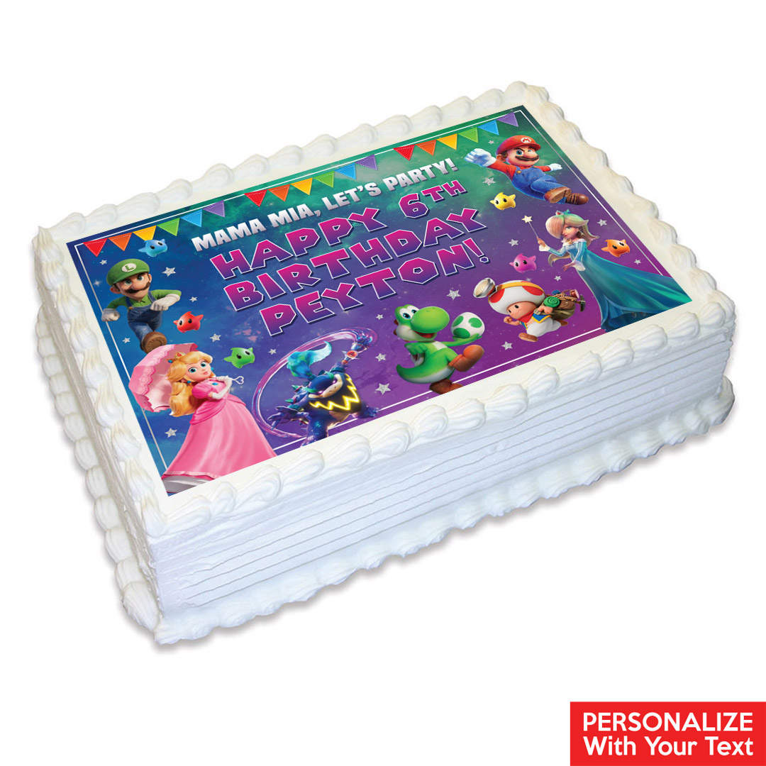 Super Mario Galaxy Personalizable Edible Icing