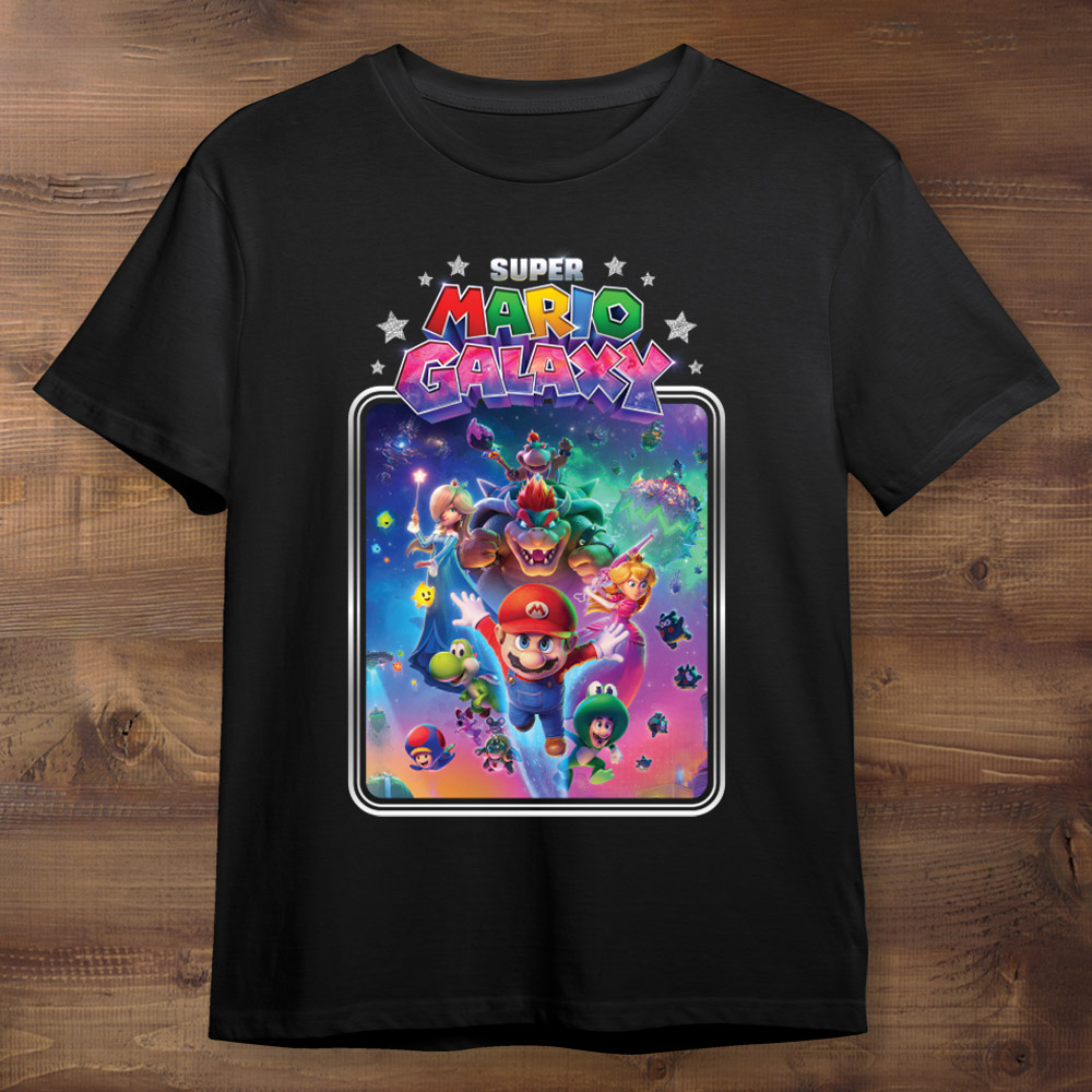 Super Mario Galaxy Black T-shirt