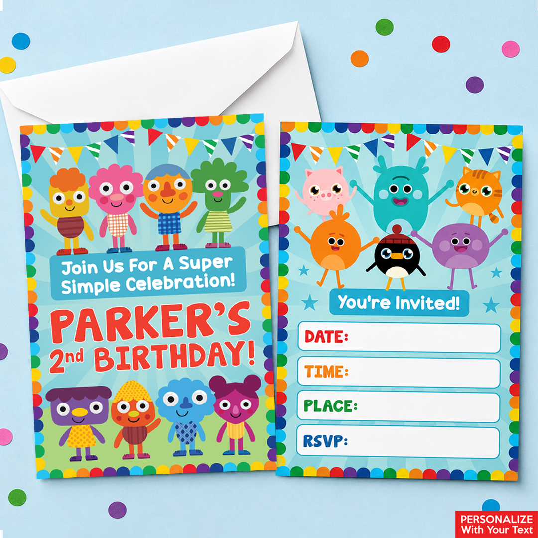 Super Simple Songs PERSONALIZED Invitations - 8 Pk