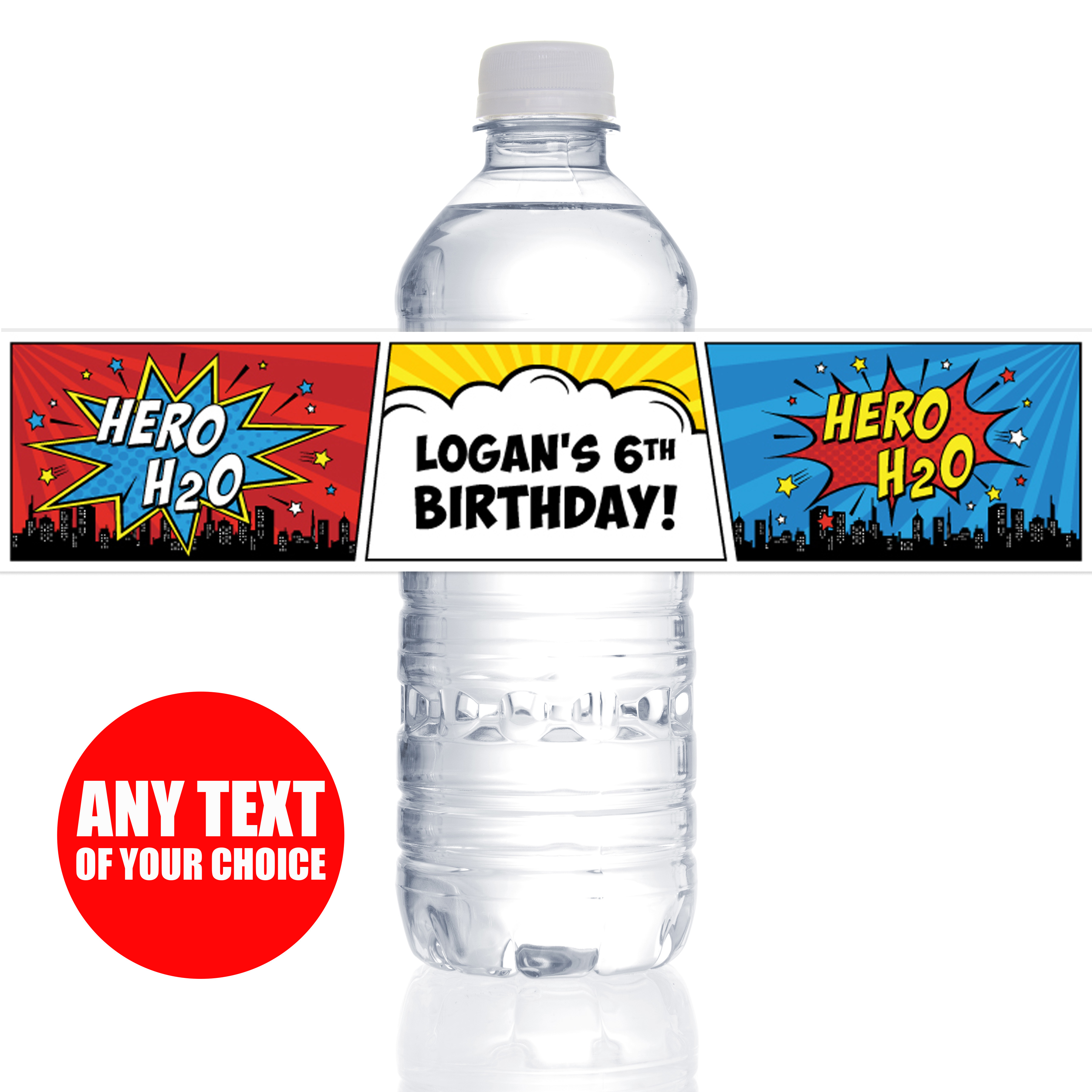 superhero personalized bottle labels 10 pk party supplies superhero water bottle labels
