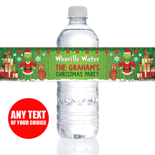 Water Label Grinch