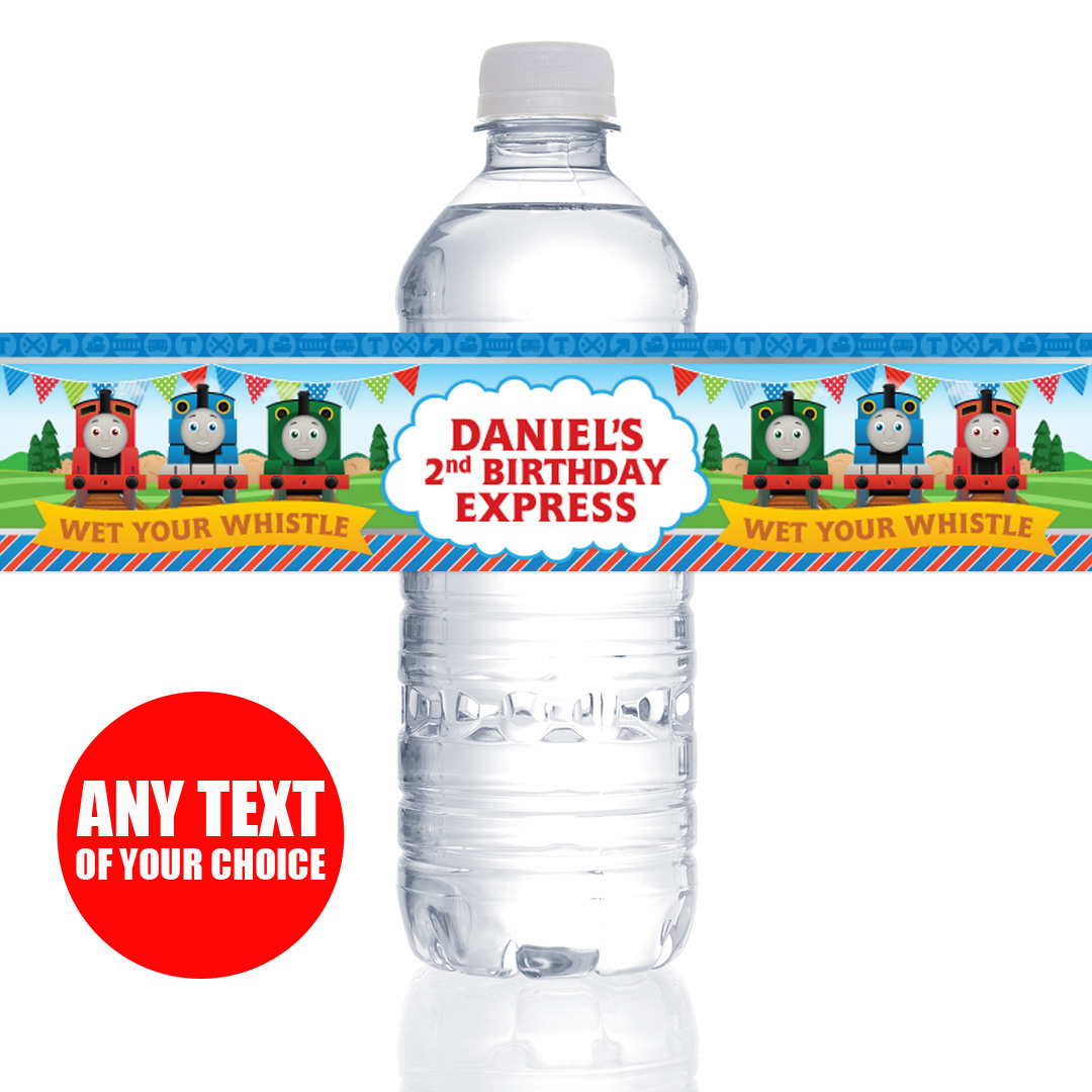 Thomas the Train Water Bottle Labels - Chip Bags - Thomas the Train Party -  Thomas The Train Birthday - Train Party Favors - Water Labels