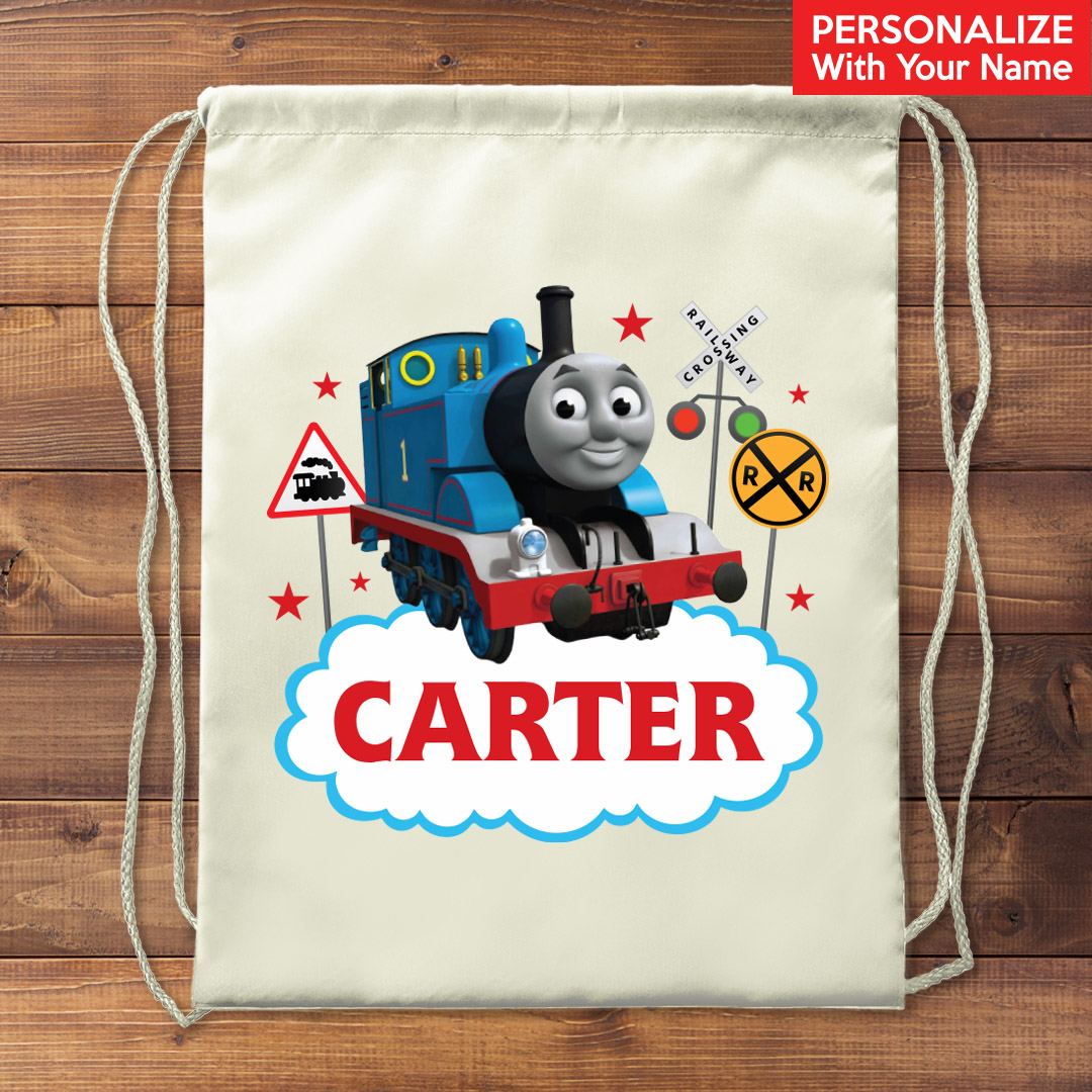 Thomas the Train PERSONALIZED Drawstring Backpack