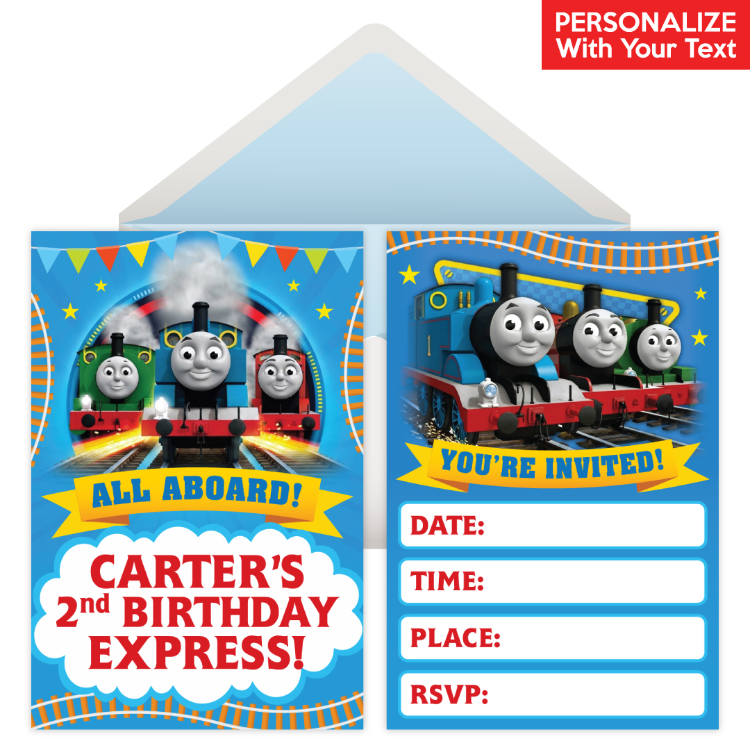 Thomas PERSONALIZED Invitations - 8 Pk