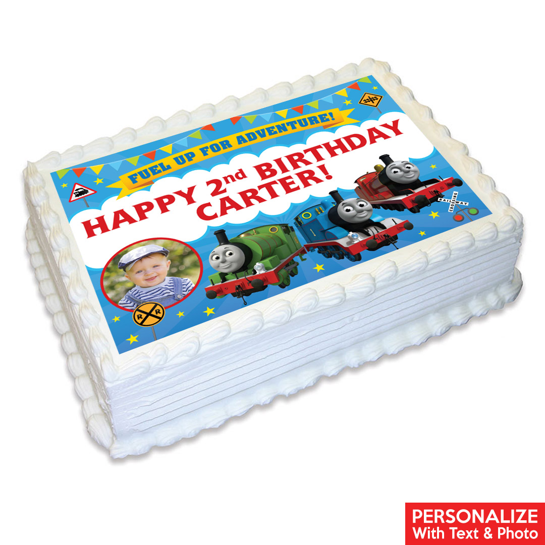 Thomas the Train Photo Personalized Edible Icing