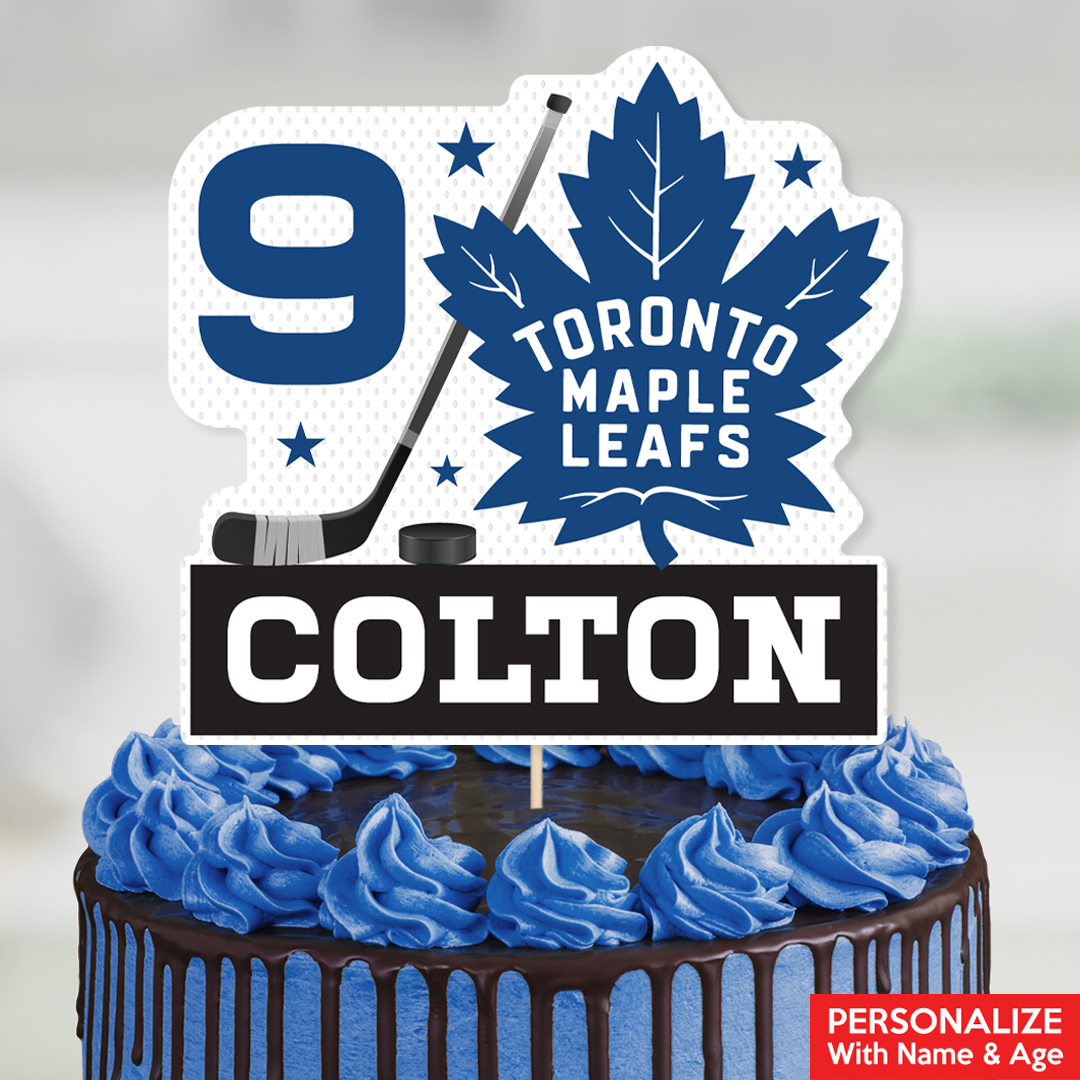 Toronto Maple Leafs PERSONALIZED Name & Age Cake Topper