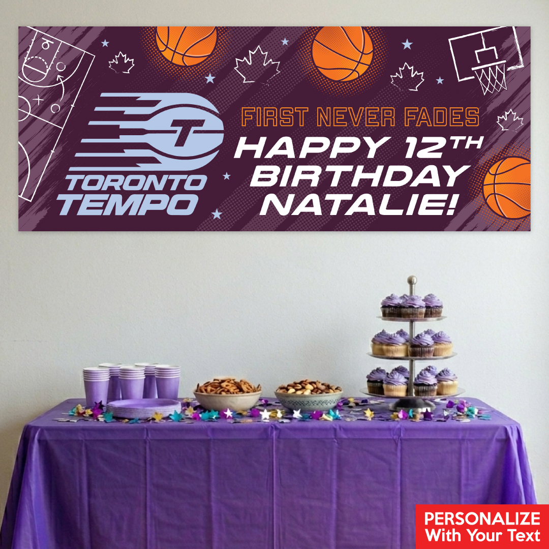 Toronto Tempo Basketball PERSONALIZED Giant Vinyl Banner