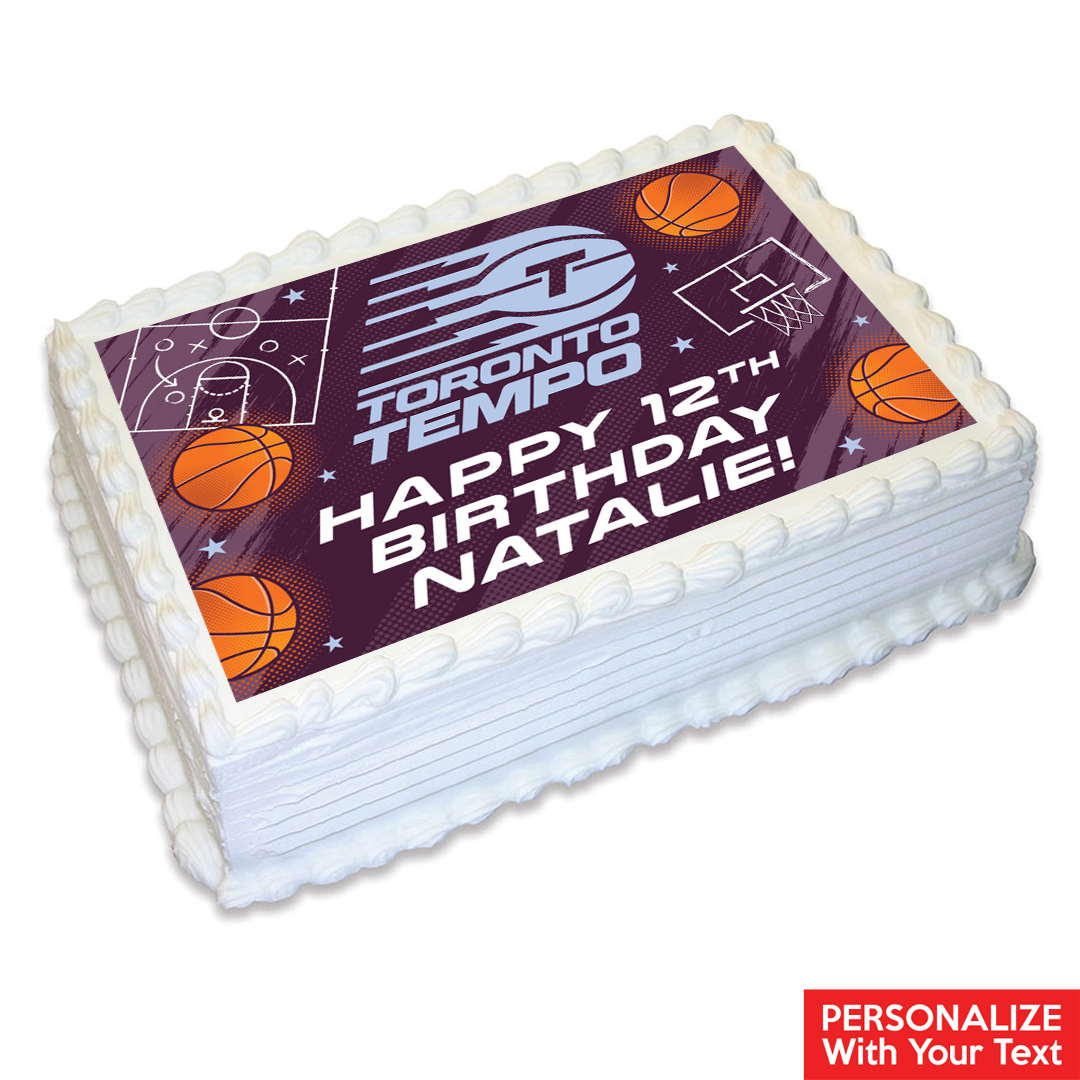 Toronto Tempo Basketball Personalized Edible Cake Icing
