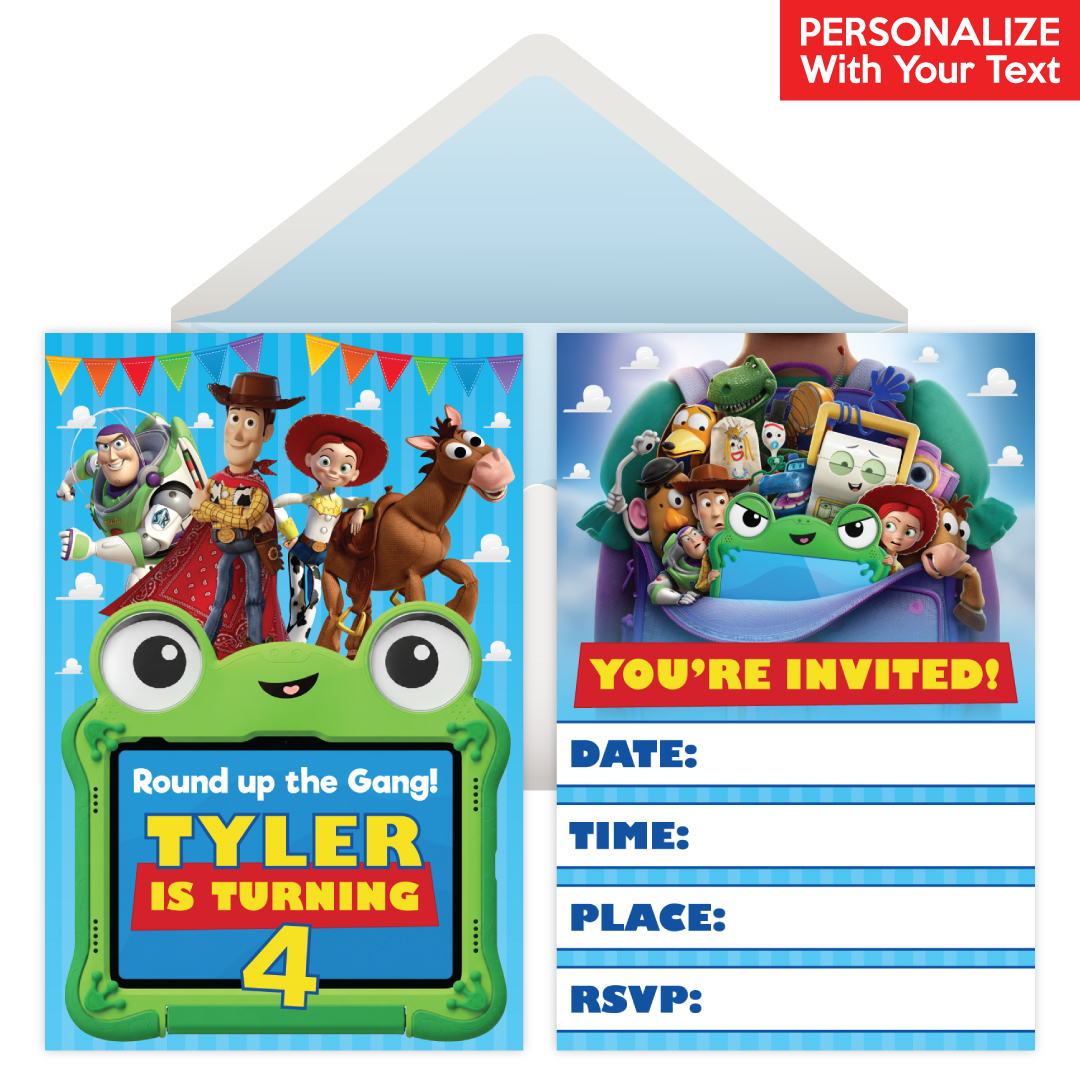 Toy Story 5 PERSONALIZED Invitations - 8 Pack