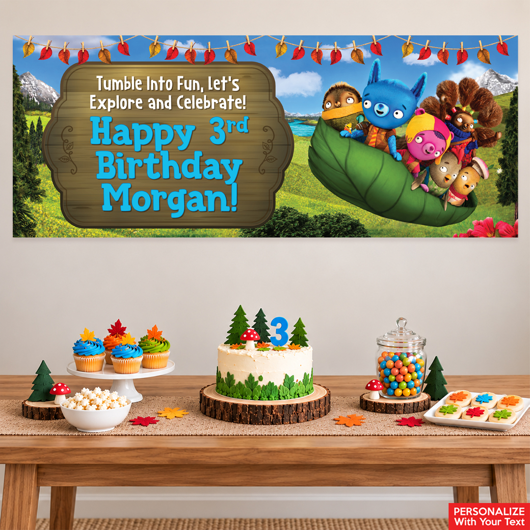 Tumble Leaf PERSONALIZED Giant Vinyl Keepsake Banner
