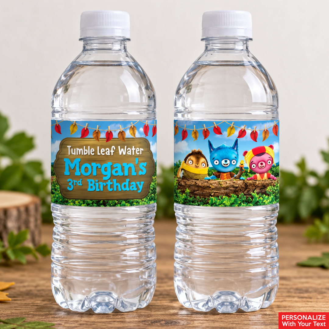 Tumble Leaf PERSONALIZED VINYL Bottle Labels - 10 PK