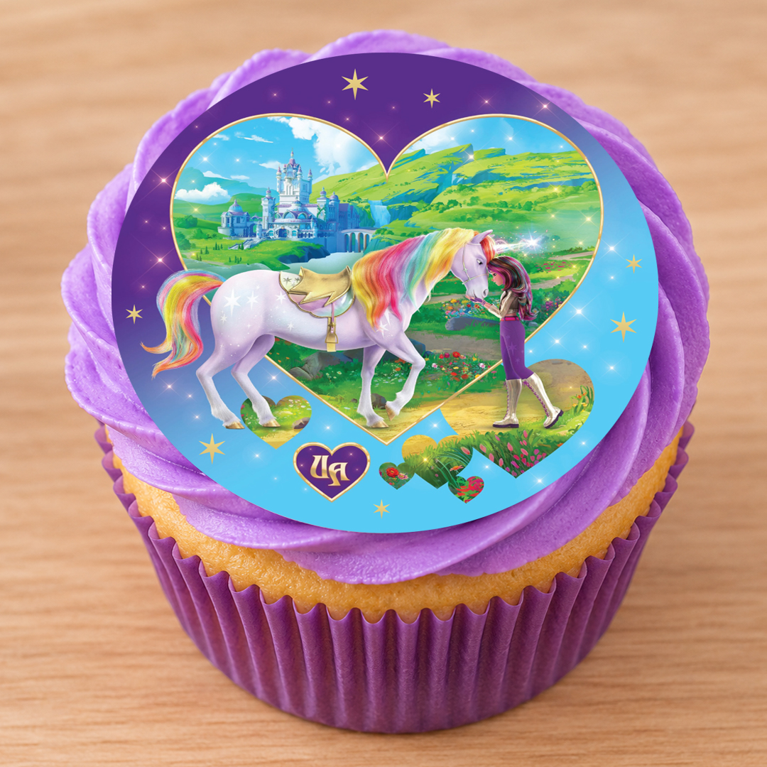 Unicorn Academy Cupcake Icing Toppers 12pk