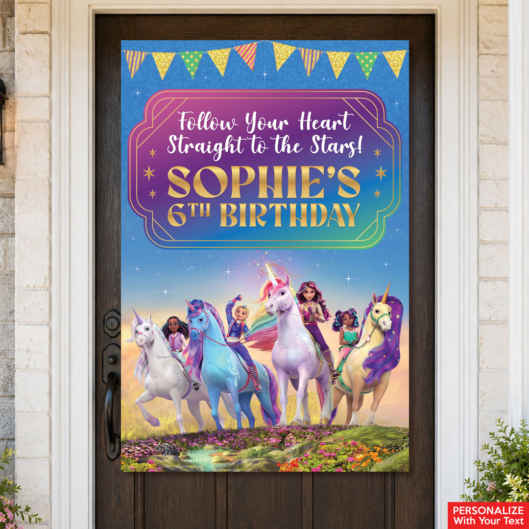 Unicorn Academy PERSONALIZED Giant Vinyl Keepsake Door Sign