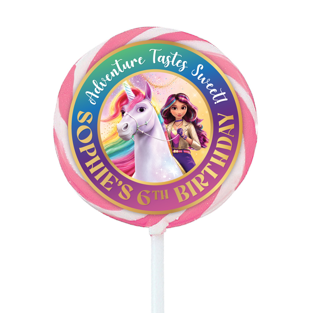 Unicorn Academy PERSONALIZED Lollipops - 12 Pk