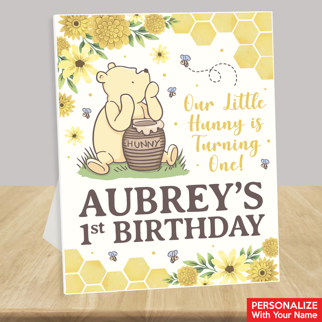 Vintage Pooh 1st Personalized Birthday 14