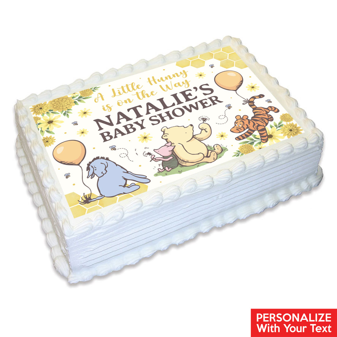 Vintage Pooh Baby Shower Personalizable Edible Icing