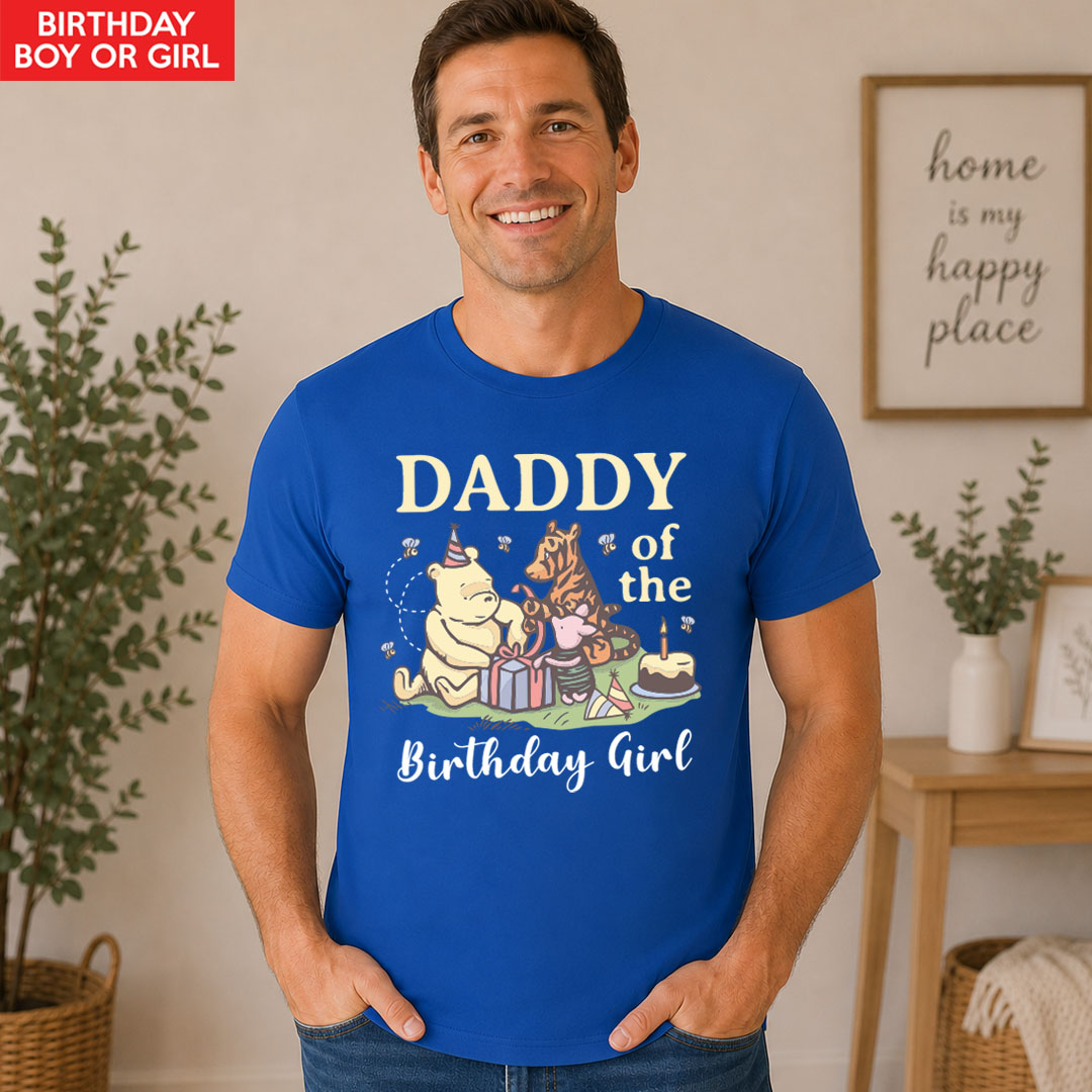 Daddy Vintage Winnie The Pooh Blue T-shirt