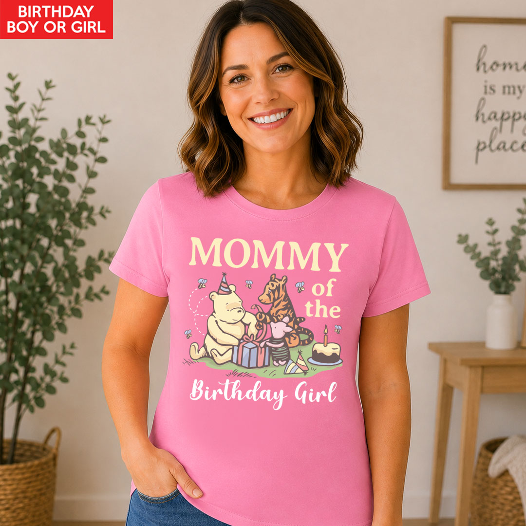 Mommy Vintage Winnie The Pooh Pink T-shirt
