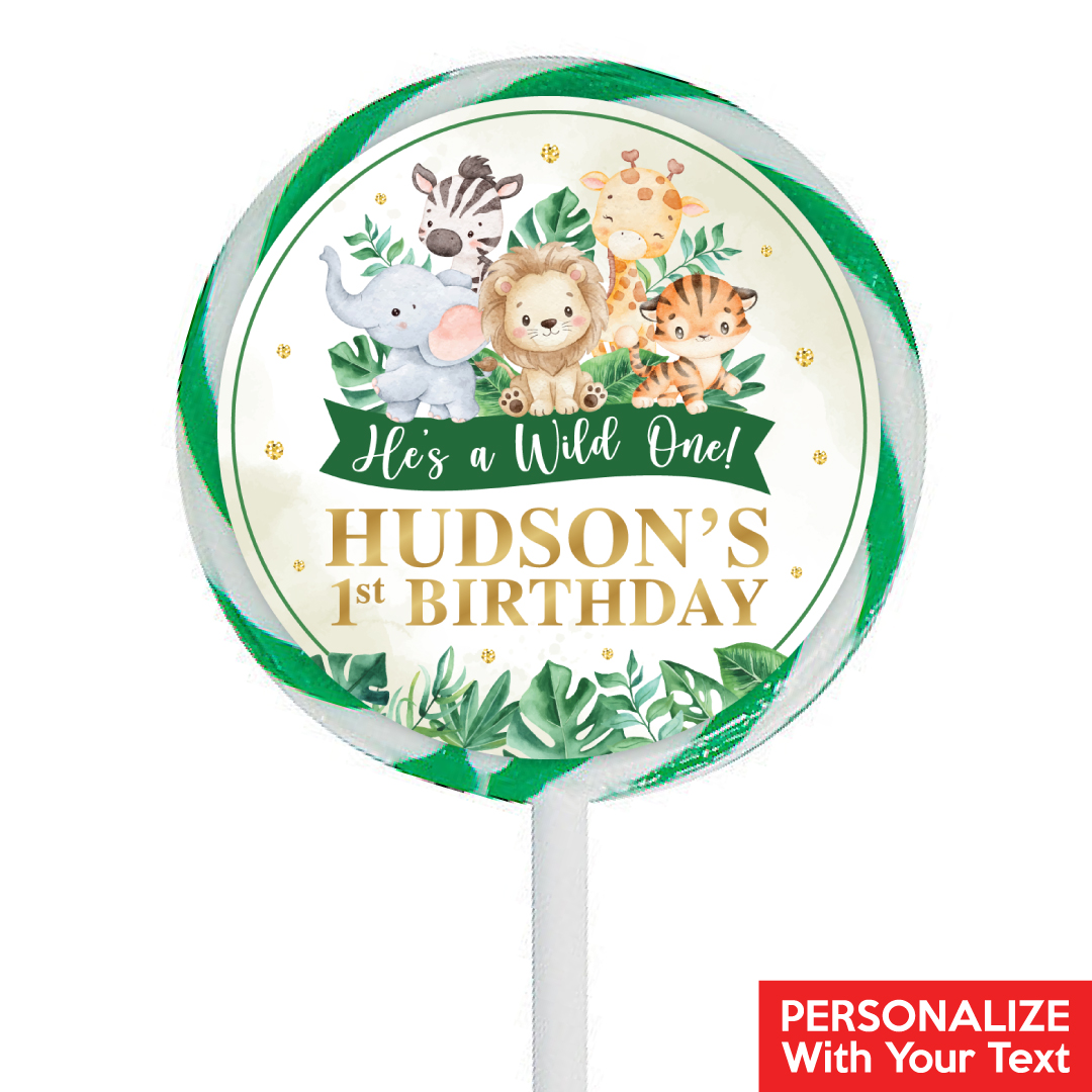Wild One PERSONALIZED Lollipops - 12 Pk