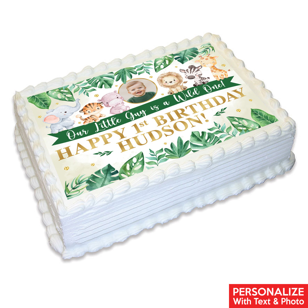 Wild One Photo Personalizable Edible Icing