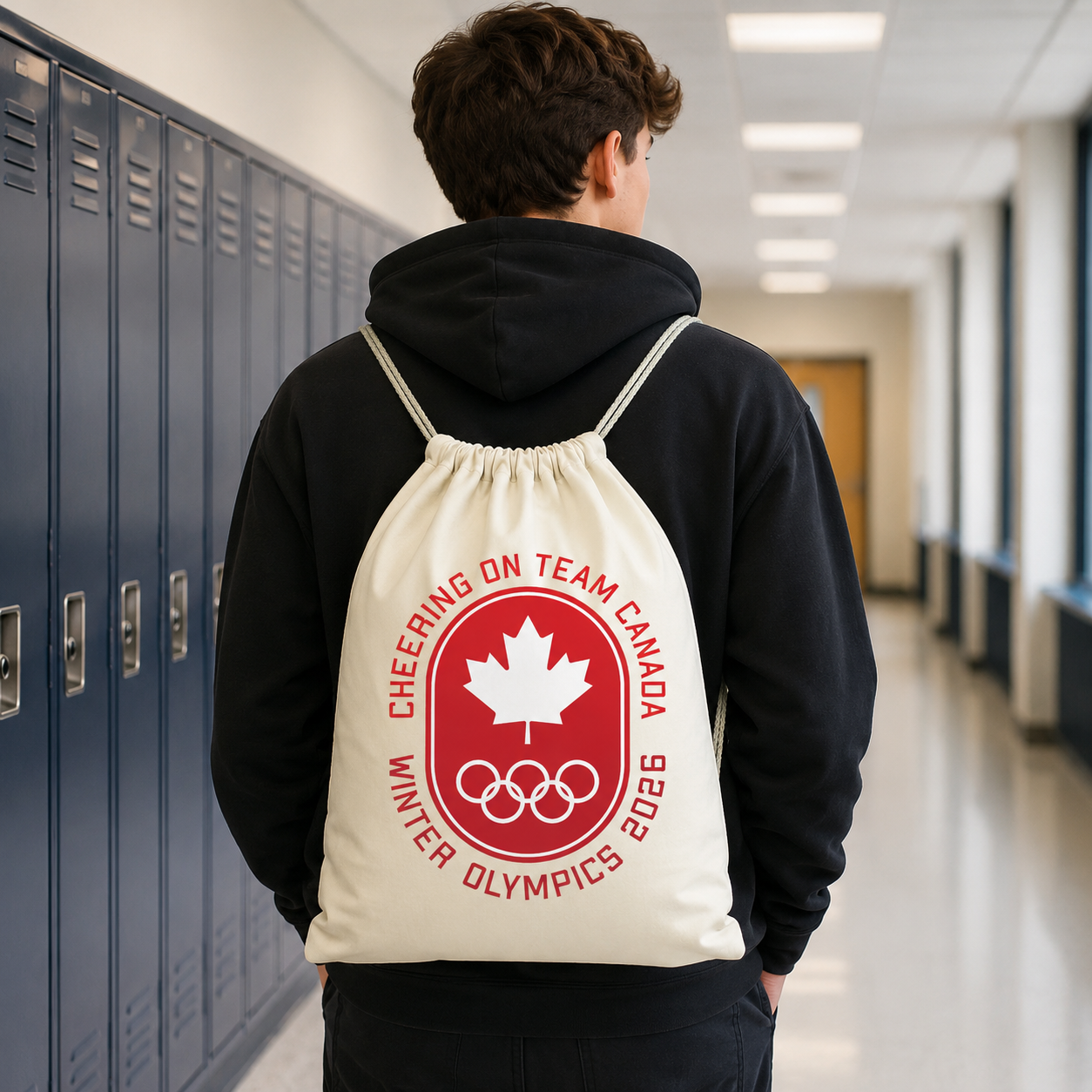Winter Olympics Milano Cortina 2026 Drawstring Backpack