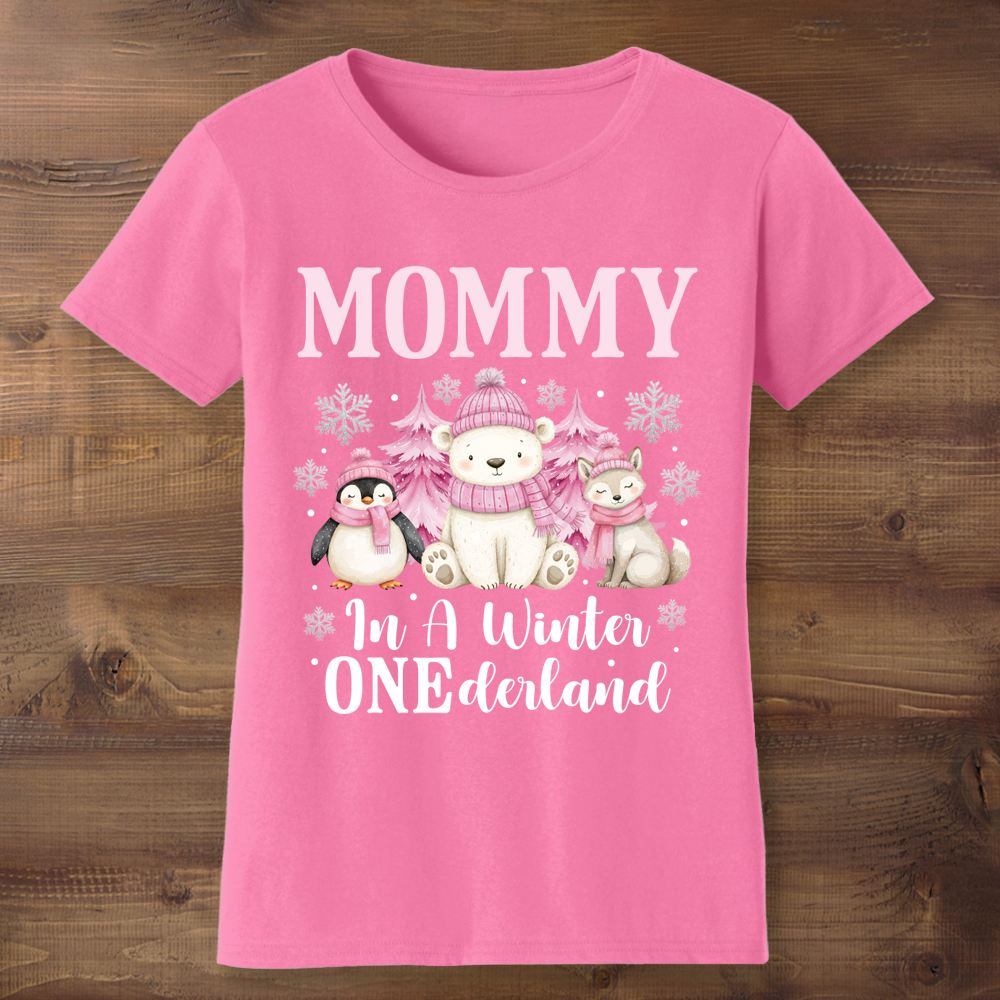 Winter Onderland Mommy Pink T-shirt