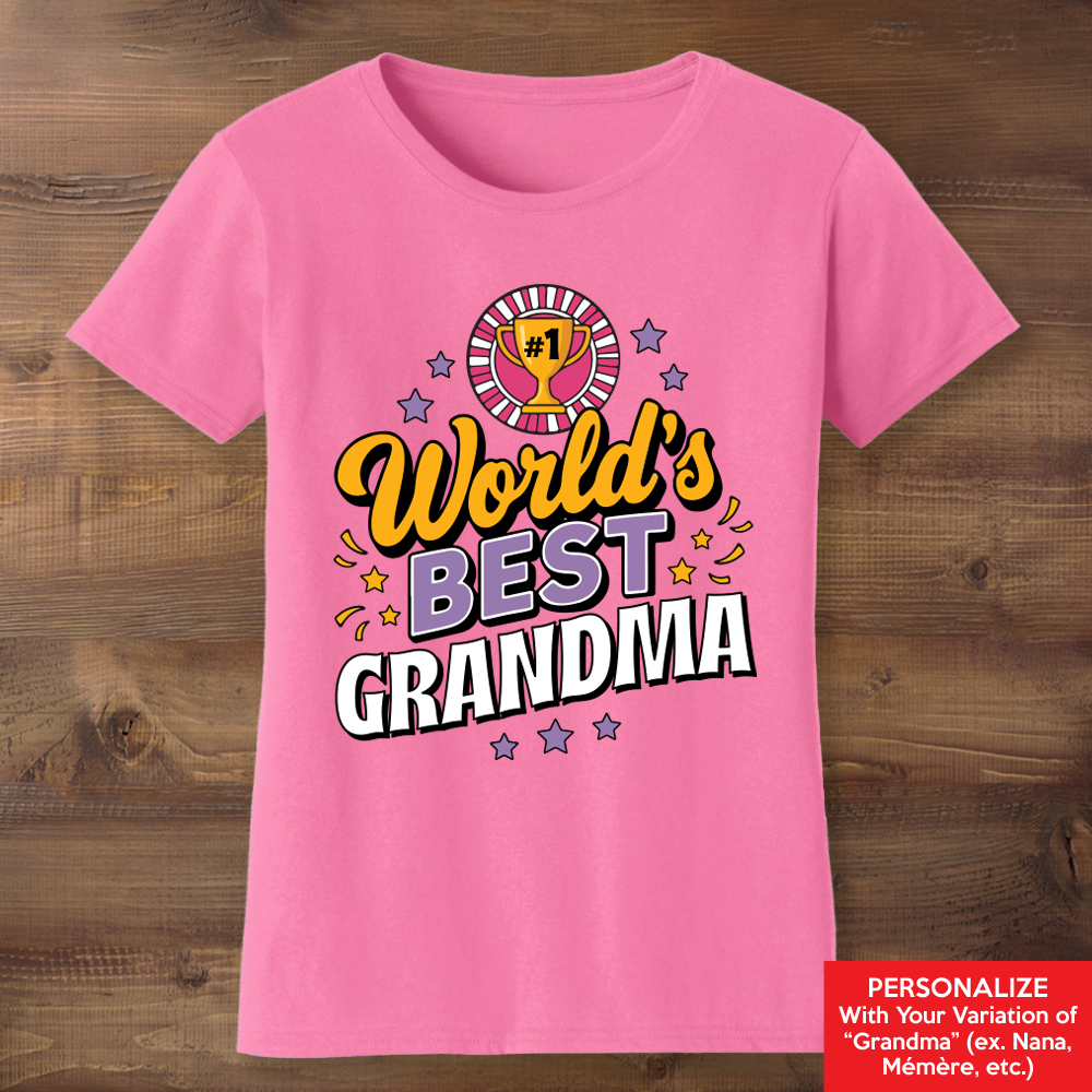 World's Best Grandma Pink T-shirt