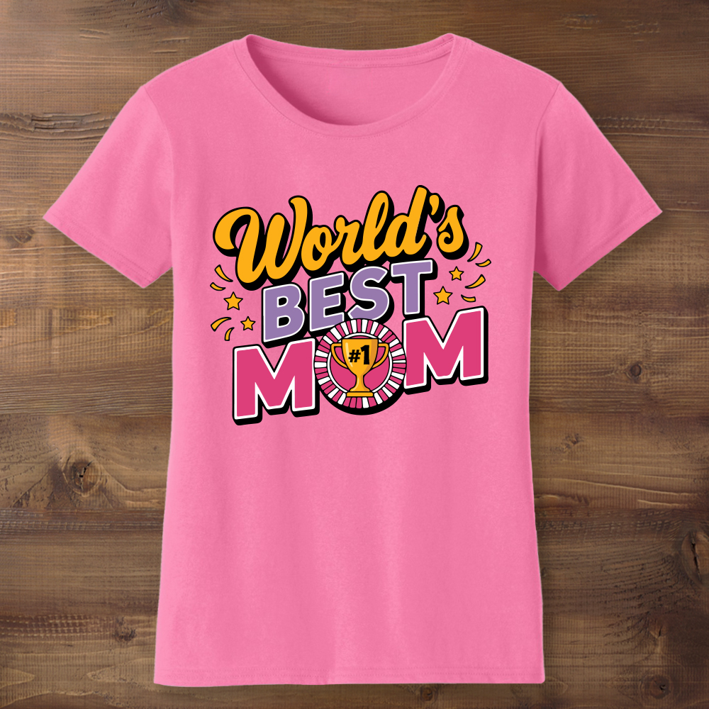 World's Best Mom Pink T-shirt