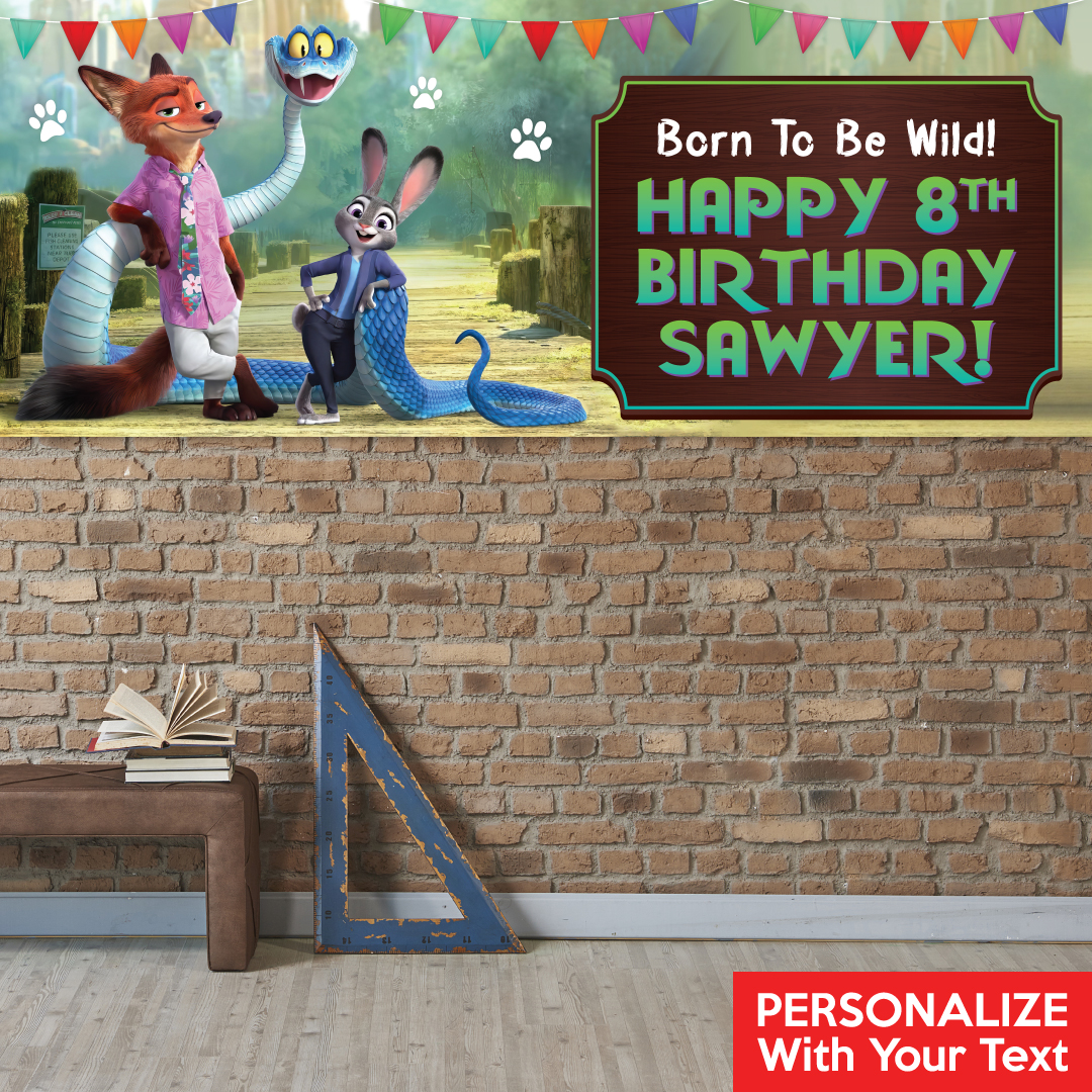 Zootopia 2 PERSONALIZED Giant Vinyl Keepsake Banner