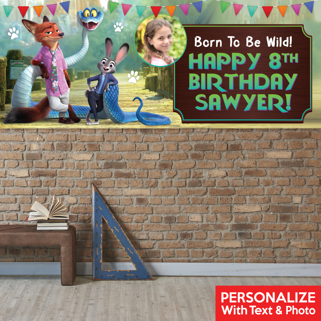 Zootopia 2 PERSONALIZED Giant Photo Vinyl Keepsake Banner
