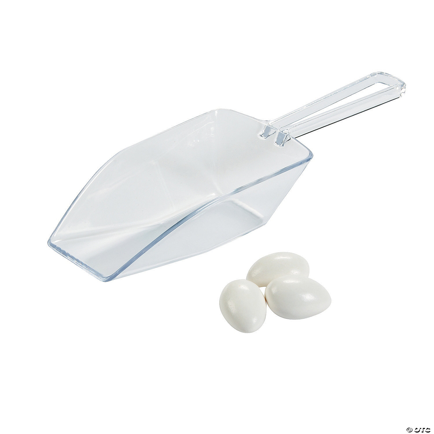Parties and Decorating Package of 12 Clear Hard Plastic Candy Scoops for Candy Buffets 